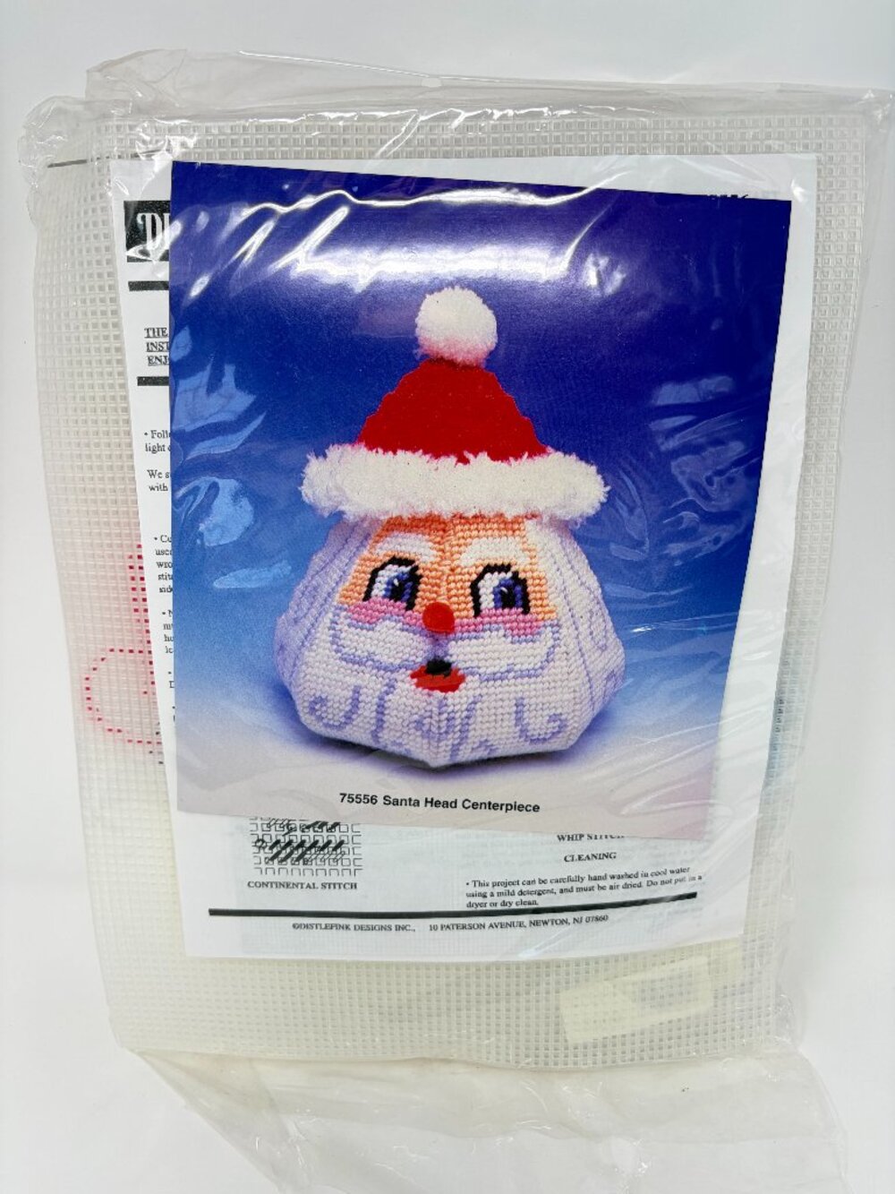 Distlefink Design Christmas Santa Head Face Kit Centerpiece 75556 Plastic Canvas